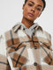 VERO MODA VMOLIVIA CHECK JACKET GA BOOS - Dames Jas - Oversized model met knoopsluiting - Maat L (40)
