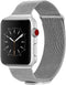 imoshion Milanees magnetisch bandje - Geschikt voor Apple Watch 1, 2, 3, 4, 5, 6, 7, 8, 9, 10 (42 mm), SE - 38/40/41 mm - Zilver - M
