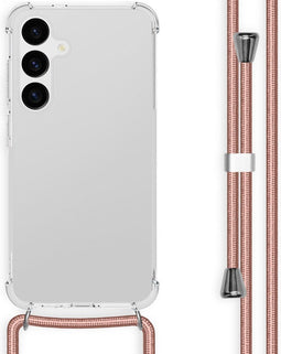 imoshion Hoesje Geschikt voor Samsung Galaxy S24 Plus Hoesje Met Koord - imoshion Backcover met koord - Rosé Goud