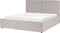 MOISSAC - Bed - Lichtgrijs - 160 x 200 cm - Polyester