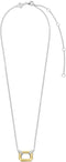 TI SENTO Dames Ketting - 925 zilver - Zirkonia met geel verguld - Maat 42 - 34027ZY