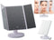 Spiegel met LED verlichting - make-up spiegel - wit - 2x vergroting - 3x vergroting