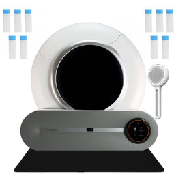 Velaryon Zelfreinigende Kattenbak - Automatisch met App en Led Touch - 65L - Wit (10 stuks)