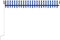 vidaXL - Luifel - automatisch - met - LED - en - windsensor - 450x300 - cm - blauw - wit