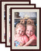 vidaXL - Fotolijsten - 3 - st - voor - wand - of - tafel - 59,4x84 - cm - donkerrood