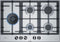 BOSCH PCS7A5C90N - Gaskookplaat Serie 6 - flameSelect - mat geëmailleerd gietijzer