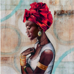 Canvas Afrikaanse 60 x 2,5 x 60 cm