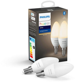 Philips Hue White E14 - Losse Lamp - Bluetooth Zigbee Apple HomeKit - Wit (2 stuks)