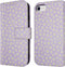 iMoshion Hoesje Geschikt voor iPhone SE (2022) / SE (2020) / 8 / 7 / 6s / 6 Hoesje Met Pasjeshouder - iMoshion Design Bookcase smartphone - Paars / White Daisy
