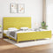 vidaXL - Bedframe - zonder - matras - 200x200 - cm - stof - groen