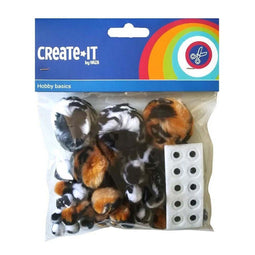 Haza Original Knutselset Create It - Animal Mix Met Oogjes 60 Stuks