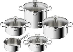 Tefal Duetto - Pannenset - 5-delig - RVS - Inductie (5 stuks)