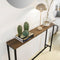 SoBuy FSB19-XL-N - Consoletafel - Smal Design Ruimtebesparend Hout/Metaal - Natuur/Zwart 120x20x80cm