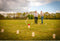 Bex Sport Kubb - Buitenfamiliespel - 1 Koning 10 Torens 6 Werpstokken - Rood