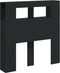 Hoofdeinde met LED 100x18,5x103,5 cm bewerkt hout zwart