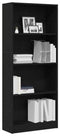 vidaXL - Zwarte - Eiken - Boekenkast - - - 60 - x - 24 - x - 143 - cm - - - Gemaakt - van - Bewerkt - Hout