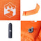vidaXL - Kampeermatras - met - kussen - zelfopblazend - 1-persoons - oranje