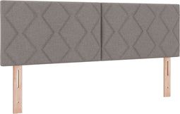vidaXL - Hoofdbord - met - Diamant - Blokken - Ontwerp - in - Taupe - - - 140 - cm - Stof