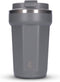 Castagnola Thermosbeker - Koffiebeker To Go - Dubbelwandig - 380 ML - RVS - Grijs - Octagon