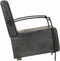 vidaXL Fauteuil echt leer verweerd grijs