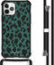 iMoshion iPhone 11 Pro - Hoesje met Koord - Verstelbaar Koord - Zwart/Meerkleurig/Groen/Panther Illustration