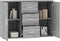 vidaXL - Dressoir - 91x29,5x65 - cm - bewerkt - hout - grijs - sonoma - eikenkleurig