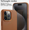 Accezz MagSafe Leather Backcover - iPhone 15 Pro Max - Echt leer - Bruin