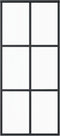 vidaXL - Schuifdeur - met - beslag - 90x205 - cm - aluminium - en - ESG-glas