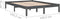 vidaXL - Bedframe - massief - hout - grijs - 135x190 - cm