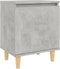 vidaXL - Nachtkastje - met - massief - houten - poten - 40x30x50 - cm - betongrijs