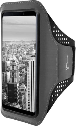 Mobiparts Comfort Fit Sport Armband - Samsung Galaxy A9 (2018) - Lichtgewicht ademend materiaal - Zwart