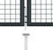 vidaXL - Gaaspoort - 400x150 - cm - gegalvaniseerd - staal - grijs