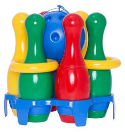 Bowling/Kegelset - 6 kegels 30 cm - Bowlingbal 15 cm - Ringwerpspel