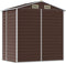 vidaXL - Tuinschuur - 191x130x198 - cm - gegalvaniseerd - staal - bruin