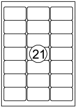 Etiket Quantore 63.5x38.1mm 2100stuks