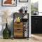 SoBuy FKW111-PF - Keukentrolley - 3 Laden 3 Planken - Bruin 53x37x89 cm