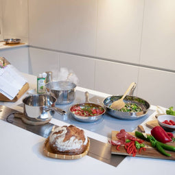 Livoo - 5-delige - Pannenset - roestvrij - staal - zilverkleurig