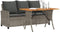 vidaXL - Tuinbank - 3-zits - met - kussens - & - tafel - poly - rattan - grijs