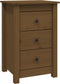 vidaXL - Nachtkastje - 40x35x61,5 - cm - massief - grenenhout - honingbruin