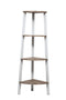 Hoekkast Stoer metaal hout industrieel design boekenkast 125 cm hoog wit