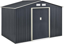 Juskys XL Metalen Tuinhuis - Tuinschuur - 277 × 191 × 192 cm - Antraciet