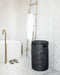 MUST Living Laundry basket Flores round Black,63xØ40 cm