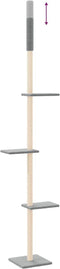 vidaXL - Kattenmeubel - vloer - tot - plafond - 267,5-297,5 - cm - lichtgrijs