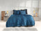 Zohome Dekbedovertrek Satinado - Effen Bedlinnen - 140x220 - Blauw - Dekbedhoes van 100% Katoen-Satijn