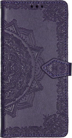 Hoesje Met Pasjeshouder Geschikt voor Samsung Galaxy A71 - Mandala Bookcase - Paars