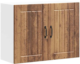 vidaXL - Keukenwandkast - Lucca - bewerkt - hout - oud - houtkleurig