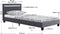 Juskys Verona - Gestoffeerd Bed - LED Verlichting - 90 x 200 cm - Grijs