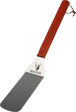 Valhal Outdoor Lange flexibele spatel - Met ophangkoord van leer - RVS / hout - VH.SP4