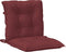 vidaXL - Stoelkussens - 2 - st - lage - rug - 100x50x7 - cm - stof - gemêleerd - wijnrood