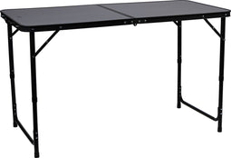 Abbey Camp Campingtafel 120x60 cm - Opvouwbaar - Verstelbaar 54-69 cm - Grijs